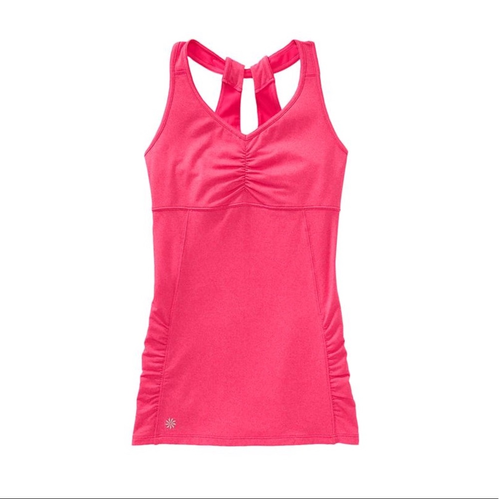 Athleta Tree of Life Tunic Fuchsia Pink Athletic Workout Tank